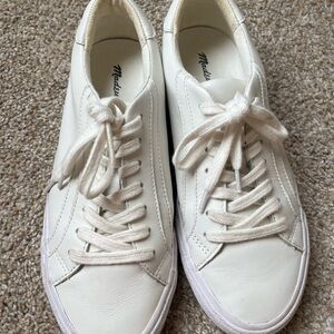 Madewell Women's Cream Lace-Up Sneakers
